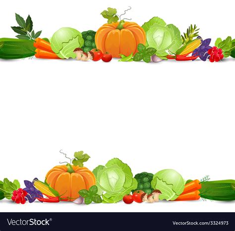 gulayan background clipart|Vegetable Border Vector Images .